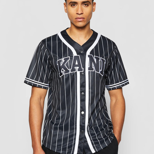 Karl Kani Ανδρικό κολεγιακό πουκάμισο Serif Pinstripe Baseball Shirt